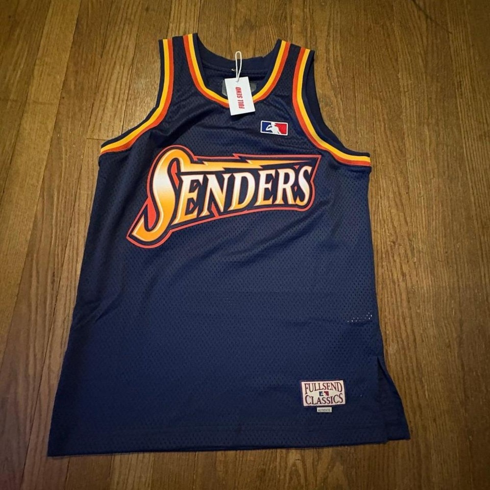 FULL SEND Senders Jersey Nelk Boys Authentic Mesh Basketball Tank Top Size S